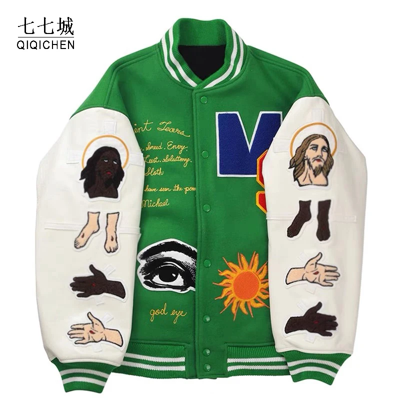 Astronaut Baseball Jacket Men Women Furry Embroidery Letter Street Harajuku Bomber Jackets Unisex Varsity Loose Coat 2021 Autumn
Astronaut Baseball Jacket Men Women Furry Embroidery Letter Street Harajuku Bomber Jackets Unisex Varsity Loose Coat 2021 Autumn