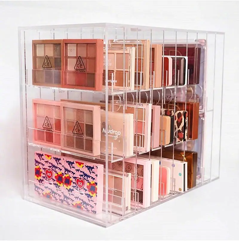 Cosmetic Organizer Holder Pressed Powder Finishing Eyeshadow Blusher Shade Tray Plate Vertical Acrylic Storage Box Drawer
Cosmetic Organizer Holder Pressed Powder Finishing Eyeshadow Blusher Shade Tray Plate Vertical Acrylic Storage Box Drawer