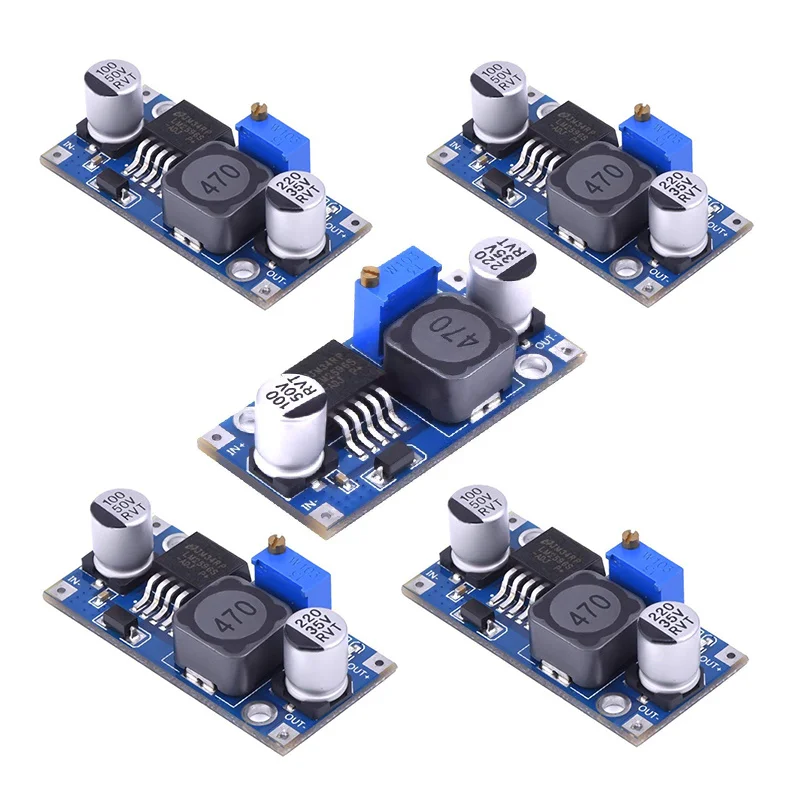 5PCS Voltage Regulator LM2596 DC-DC Step Down Power Supply Module 3A Adjustable Step Down Module LM2596S-ADJ 24V 12V 5V 3V
5PCS Voltage Regulator LM2596 DC-DC Step Down Power Supply Module 3A Adjustable Step Down Module LM2596S-ADJ 24V 12V 5V 3V