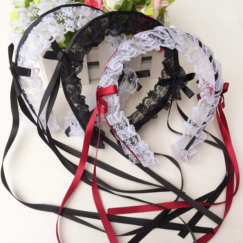 Dropping Shipping Lolita Lace Bow Ribbon Hairhoop Women Girl's Headbands Lady's Headwear Hair Accessories
Dropping Shipping Lolita Lace Bow Ribbon Hairhoop Women Girl's Headbands Lady's Headwear Hair Accessories