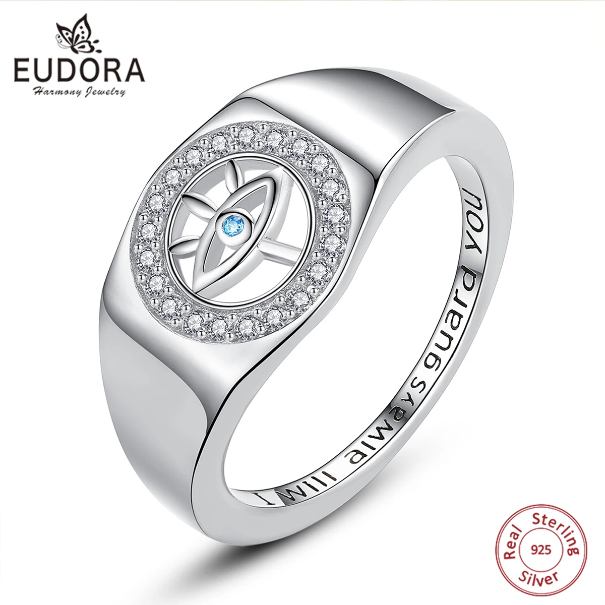 Кольцо Eudora, серебро 925 пробы, злой глаз, перстень, 2022, простые изящные модные ювелирные украшения, тренд, сглаза, ювелирные изделия для женщин, ювелирное изделие, подарок
Кольцо Eudora, серебро 925 пробы, злой глаз, перстень, 2022, простые изящные модные ювелирные украшения, тренд, сглаза, ювелирные изделия для женщин, ювелирное изделие, подарок