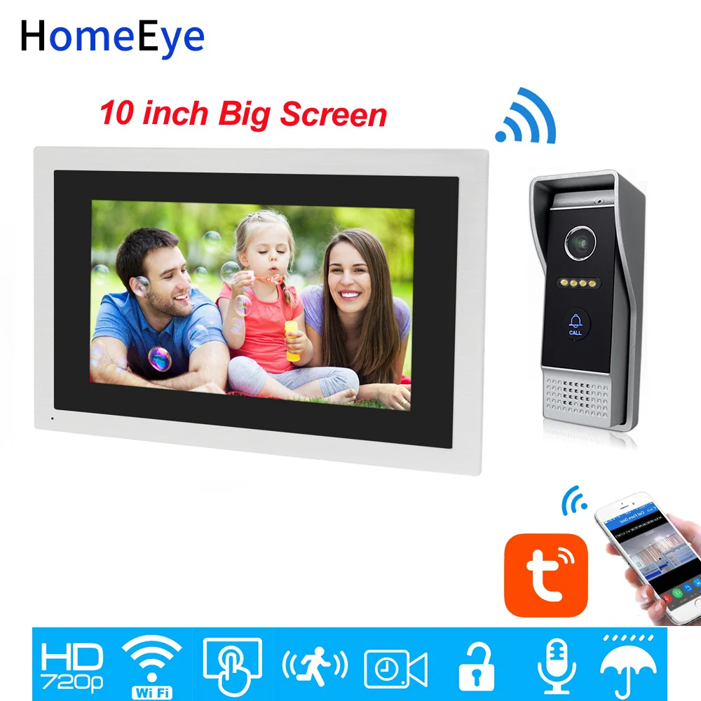 Дверной видеодомофон TuyaSmart с дистанционным управлением через приложение, 720P HD, Wi-Fi, IP, 10 дюймов
Дверной видеодомофон TuyaSmart с дистанционным управлением через приложение, 720P HD, Wi-Fi, IP, 10 дюймов