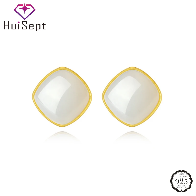 HuiSept Women Earrings 925 Silver Jewelry with Jade Gemstone Stud Earrings for Wedding Party Bridal Gift Accessories Wholesale
HuiSept Women Earrings 925 Silver Jewelry with Jade Gemstone Stud Earrings for Wedding Party Bridal Gift Accessories Wholesale