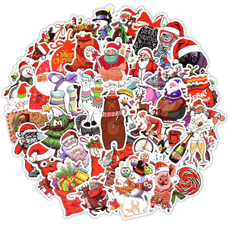50pcs Christmas Style Stickers Cute Waterproof Vinyl Stickers for Scrapbooking Luggage Notebook Laptop Kids Party Favors
50pcs Christmas Style Stickers Cute Waterproof Vinyl Stickers for Scrapbooking Luggage Notebook Laptop Kids Party Favors