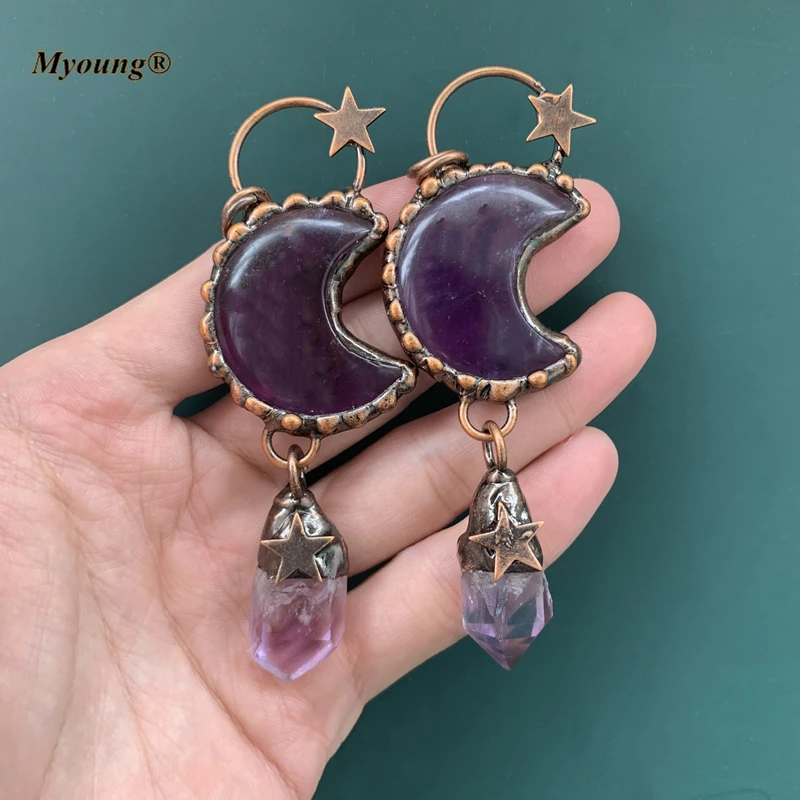 5PCS Soldered Amethysts Crystal Vintage Crescent Pendant,Bohemia Jewelry Sun Moon Stars Necklace Accessories MY211019
5PCS Soldered Amethysts Crystal Vintage Crescent Pendant,Bohemia Jewelry Sun Moon Stars Necklace Accessories MY211019