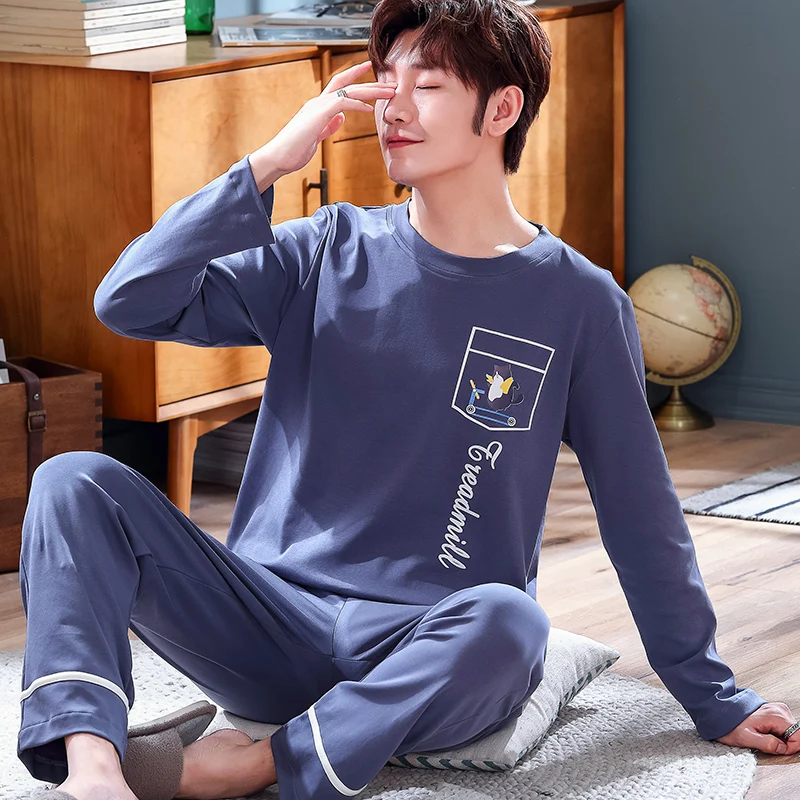 2 Pieces/Set Long-sleeved Sleep Tops pants Pajamas Sets Cotton spring Sleepwear Korean cartoon Man home service casual suit
2 Pieces/Set Long-sleeved Sleep Tops pants Pajamas Sets Cotton spring Sleepwear Korean cartoon Man home service casual suit