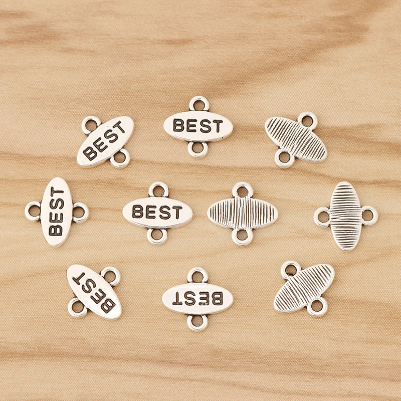 60 Pieces Tibetan Silver BEST FRIENDS BUDS Letter Connector Charms Beads for Bracelet Jewellery Making Accessories 12x12mm
60 Pieces Tibetan Silver BEST FRIENDS BUDS Letter Connector Charms Beads for Bracelet Jewellery Making Accessories 12x12mm