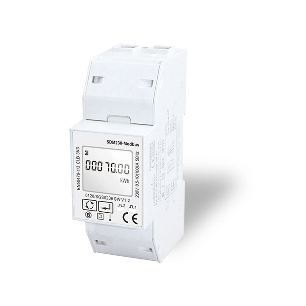 Single Phase 230V Din Rail Meter , Electricity Kwh Meter, Multi-function Energy Meter RS485 Modbus RTU Meter SDM230-MODBUS
Single Phase 230V Din Rail Meter , Electricity Kwh Meter, Multi-function Energy Meter RS485 Modbus RTU Meter SDM230-MODBUS