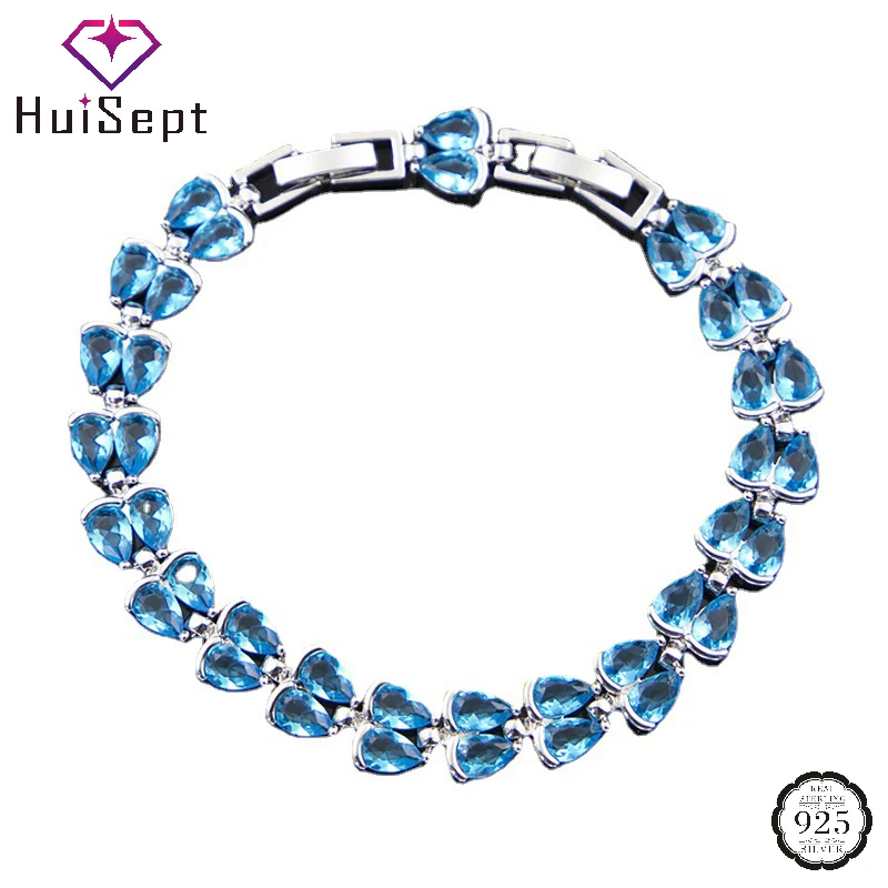 HuiSept Women Bracelet 925 Silver Jewelry with Zircon Gemstone for Wedding Engagement Birthday Bridal Party Ornaments Wholesale
HuiSept Women Bracelet 925 Silver Jewelry with Zircon Gemstone for Wedding Engagement Birthday Bridal Party Ornaments Wholesale