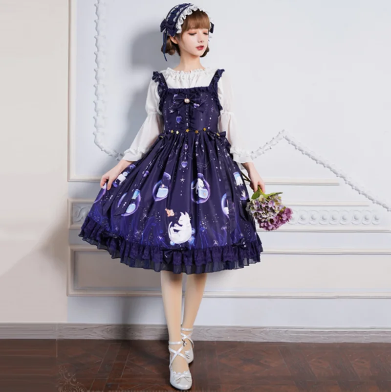 Palace lace bowknot high waist kawaii dress cute printing Japanese lolita dress gothic lolita jsk sleeveless victorian dress new
Palace lace bowknot high waist kawaii dress cute printing Japanese lolita dress gothic lolita jsk sleeveless victorian dress new
