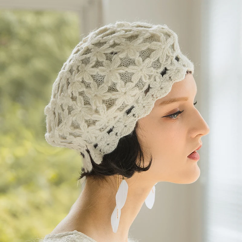 Flower Double-decker Beret Hat Women Spring Autumn Korean Berets Cap Girl Sweet Cute Knitted Hats Female Fashion Warm Caps H6772
Flower Double-decker Beret Hat Women Spring Autumn Korean Berets Cap Girl Sweet Cute Knitted Hats Female Fashion Warm Caps H6772