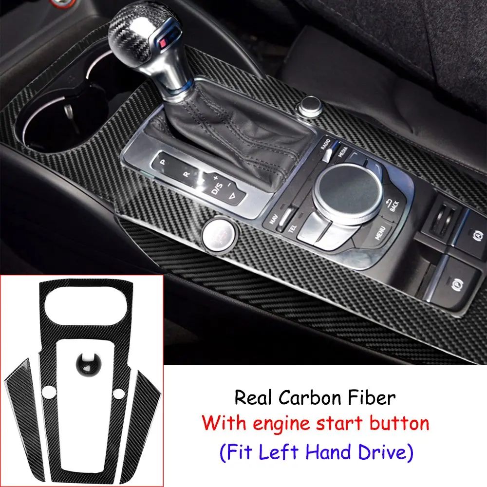 Car parts Real soft Carbon Fiber Gear Shift Panel & Knob Cover For Audi A3 8V 2014-2019 Left driving
Car parts Real soft Carbon Fiber Gear Shift Panel & Knob Cover For Audi A3 8V 2014-2019 Left driving