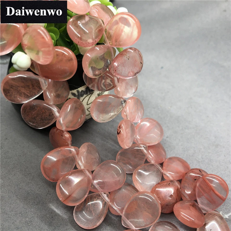 Natural Stone Glass Cherry Quartz Flat Water Drop Shape DIY for Pendant Earring Jewelry
Natural Stone Glass Cherry Quartz Flat Water Drop Shape DIY for Pendant Earring Jewelry
