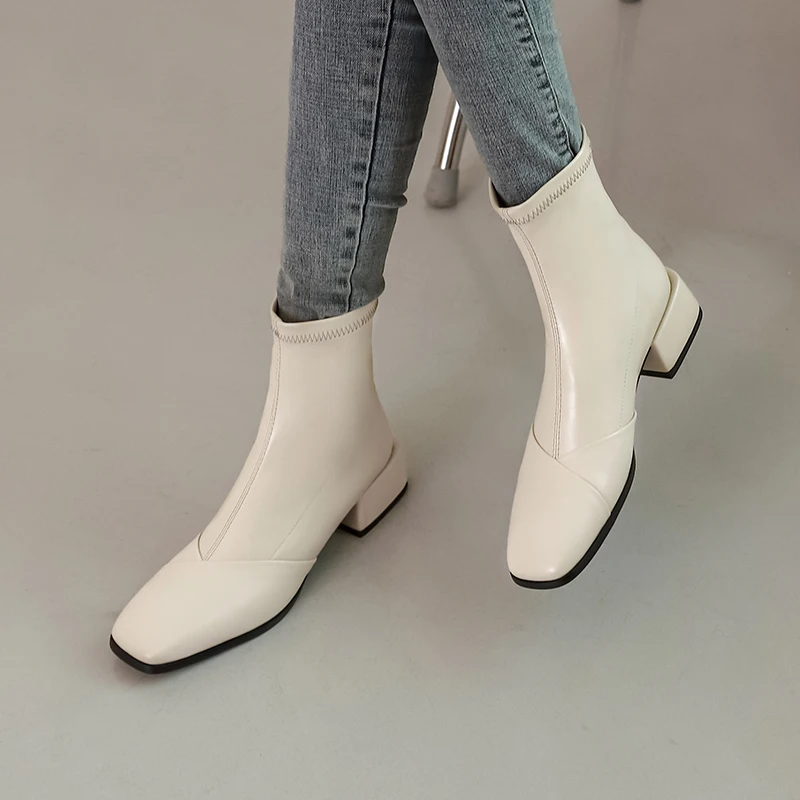 2023 Boots For Women Square Toe Autumn Winter Ladies PU Leather Women Shoes Thick Heel Slip-on Ankle Boots Chelsea Boots 32-43
2023 Boots For Women Square Toe Autumn Winter Ladies PU Leather Women Shoes Thick Heel Slip-on Ankle Boots Chelsea Boots 32-43