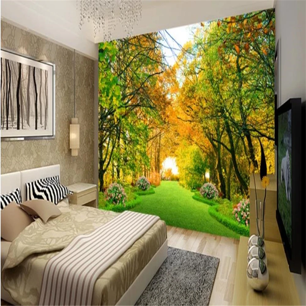 Park wood trail 3D landscape wallpapers background wall background painting 3d customized wallpaper 
Park wood trail 3D landscape wallpapers background wall background painting 3d customized wallpaper