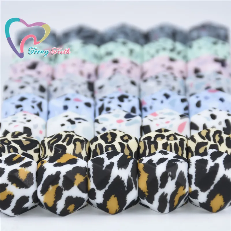 50 PCS Silicone Terrazzo Beads 14-17 MM Leopard Print Sensory Teething Necklace DIY Accessories Pacifier chain Nursing BPA Free
50 PCS Silicone Terrazzo Beads 14-17 MM Leopard Print Sensory Teething Necklace DIY Accessories Pacifier chain Nursing BPA Free
