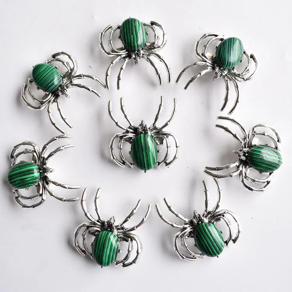 Fashion good quality malachite stone spider shape necklace brooch pendant for jewelry exquisite gift 8pcs/lot wholesale free
Fashion good quality malachite stone spider shape necklace brooch pendant for jewelry exquisite gift 8pcs/lot wholesale free