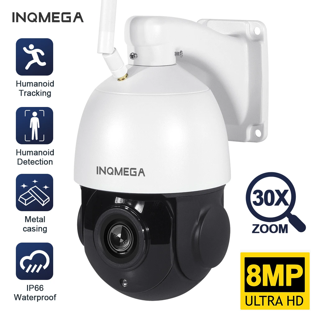 INQMEGA 30X оптический зум 8MP FHD ip-камера WiFi / 4G sim-карта LTE наружная сферическая камера наблюдения 360 градусов H.265
INQMEGA 30X оптический зум 8MP FHD ip-камера WiFi / 4G sim-карта LTE наружная сферическая камера наблюдения 360 градусов H.265