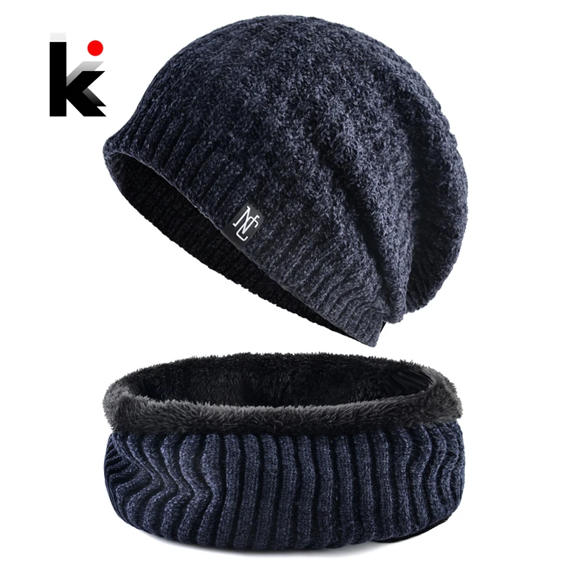 Warm Winter Bonnet Knitted Solid Color Beanies Hat And Scarf Set For Men Knit Thick Double Layer Skullies Beanies With Velvet
Warm Winter Bonnet Knitted Solid Color Beanies Hat And Scarf Set For Men Knit Thick Double Layer Skullies Beanies With Velvet