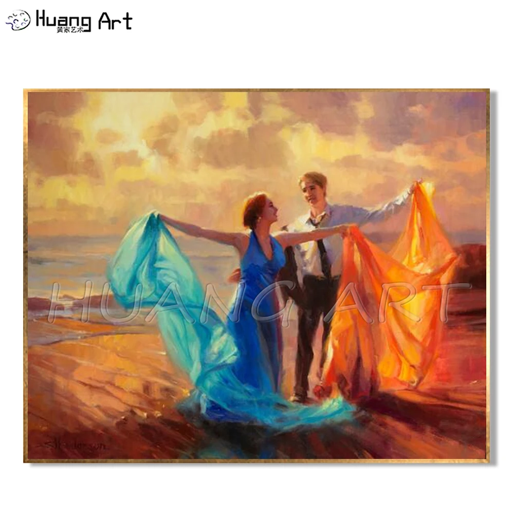Handmade High Quality Dancing Couple at Seaside Wall Painting Sunrise Seascape on Canvas Oil Painting for Room Decor Character
Handmade High Quality Dancing Couple at Seaside Wall Painting Sunrise Seascape on Canvas Oil Painting for Room Decor Character