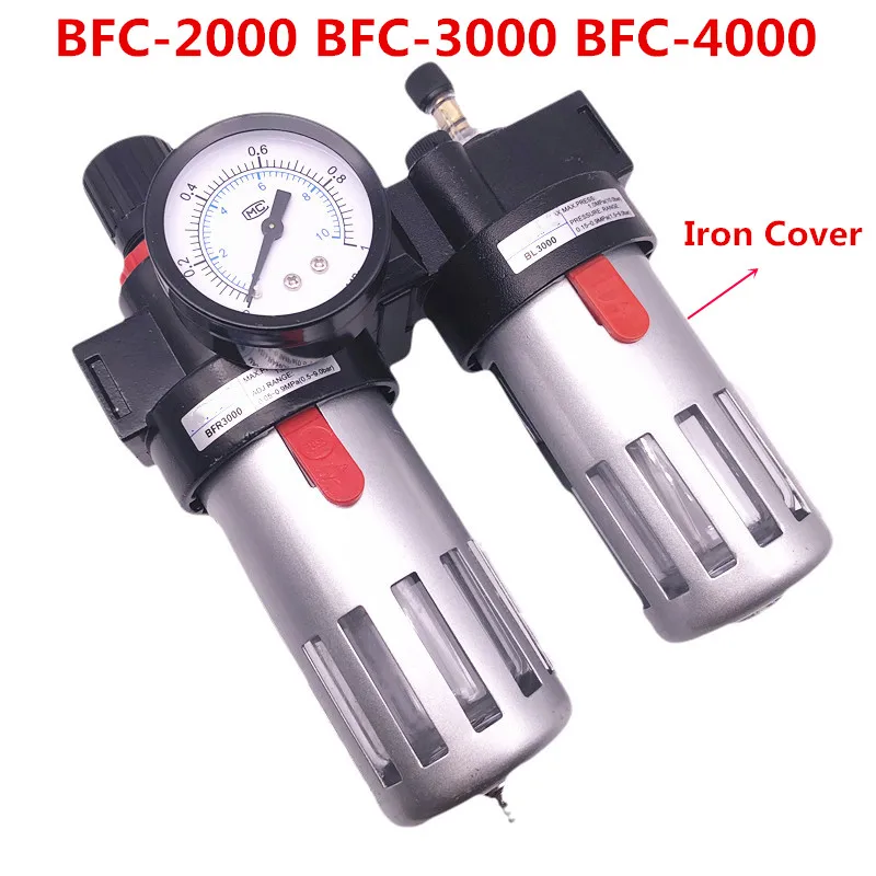1Pc Air Pneumatic BFC2000/3000/4000 1/4 3/8 1/2"Gas Source Treatment and Filtration Air Filter Regulator Lubricator Combinations
1Pc Air Pneumatic BFC2000/3000/4000 1/4 3/8 1/2"Gas Source Treatment and Filtration Air Filter Regulator Lubricator Combinations