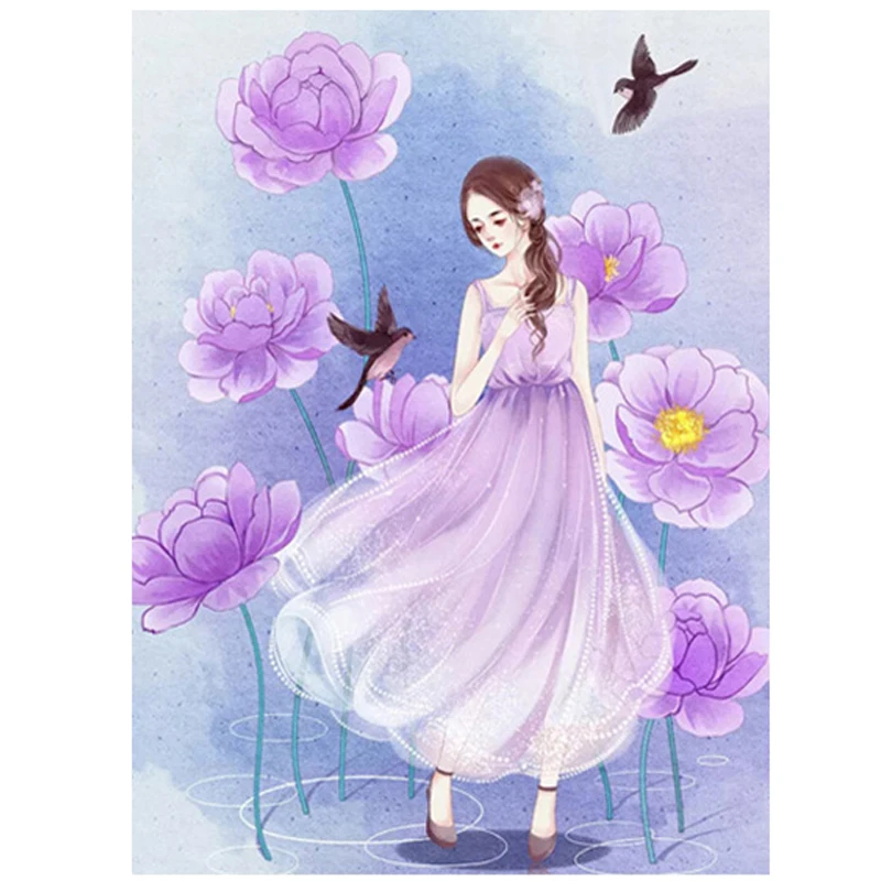 DIY 5D Diamond Painting, Embroidery,Full Painting, Mosaic, Cartoon, Purple Flower Girl, Cross Stitch,Sale
DIY 5D Diamond Painting, Embroidery,Full Painting, Mosaic, Cartoon, Purple Flower Girl, Cross Stitch,Sale