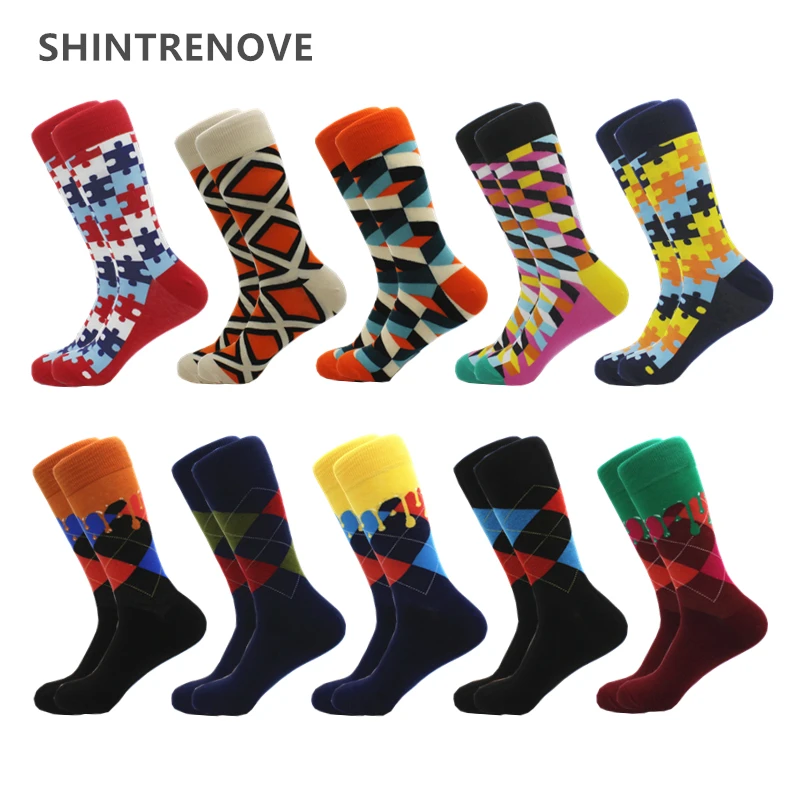 10 Pairs/Lot Men's Socks High Quality Soft Breathable Cotton Socks Business Casual Happy Funny Fashion Clothing Socks For Men
10 Pairs/Lot Men's Socks High Quality Soft Breathable Cotton Socks Business Casual Happy Funny Fashion Clothing Socks For Men