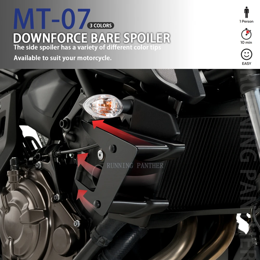 NEW Motorcycle Side Downforce Naked Spoilers Fixed Winglet Fairing Wing Deflectors For Yamaha MT-07 MT07 MT 07 2018 2019 2020
NEW Motorcycle Side Downforce Naked Spoilers Fixed Winglet Fairing Wing Deflectors For Yamaha MT-07 MT07 MT 07 2018 2019 2020