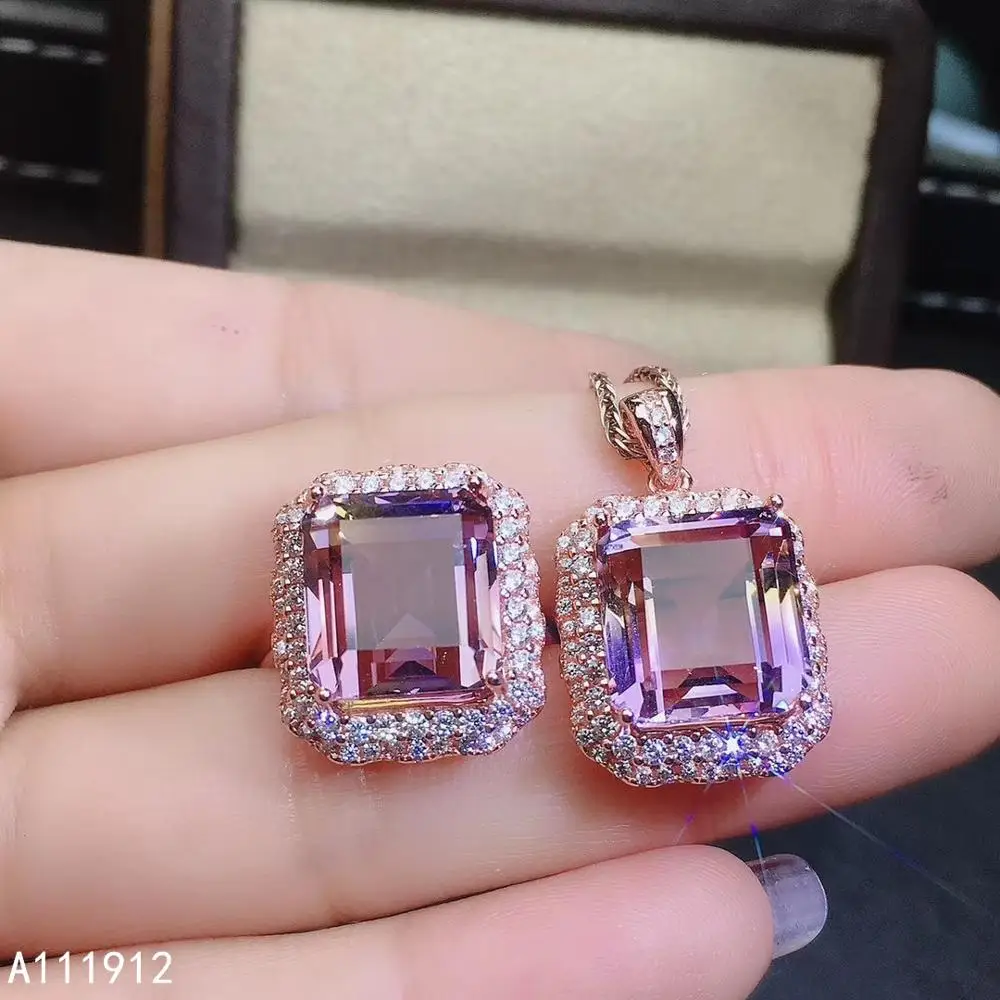 KJJEAXCMY fine jewelry Ametrine 925 sterling silver women gemstone pendant necklace chain ring set popular
KJJEAXCMY fine jewelry Ametrine 925 sterling silver women gemstone pendant necklace chain ring set popular