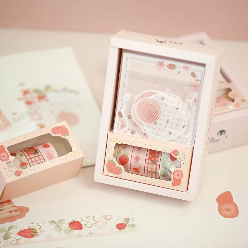 Kawaii fruit tape sticker sticky note gift box set, beautiful hand account material stickers in the world japanese decoration
Kawaii fruit tape sticker sticky note gift box set, beautiful hand account material stickers in the world japanese decoration