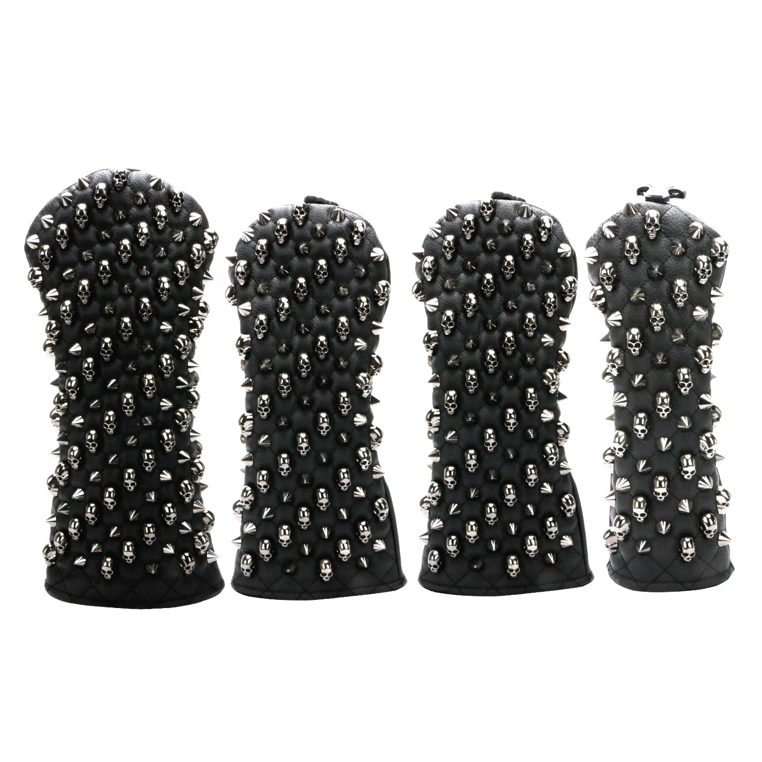 Skull Rivets PU Leather Golf Head Covers For Driver Fairway Hybrids 4pcs/set free shipping
Skull Rivets PU Leather Golf Head Covers For Driver Fairway Hybrids 4pcs/set free shipping