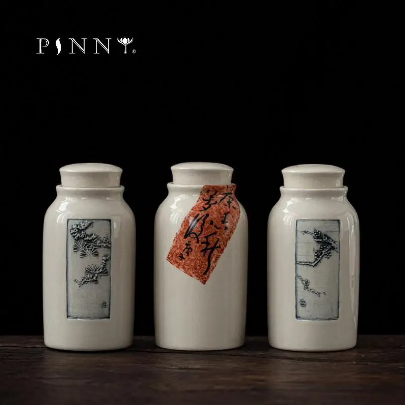 PINNY Plant Ash Glaze Ceramic Tea Jar Chinese Kung Fu Tea Accessories Food Storage Containers
PINNY Plant Ash Glaze Ceramic Tea Jar Chinese Kung Fu Tea Accessories Food Storage Containers