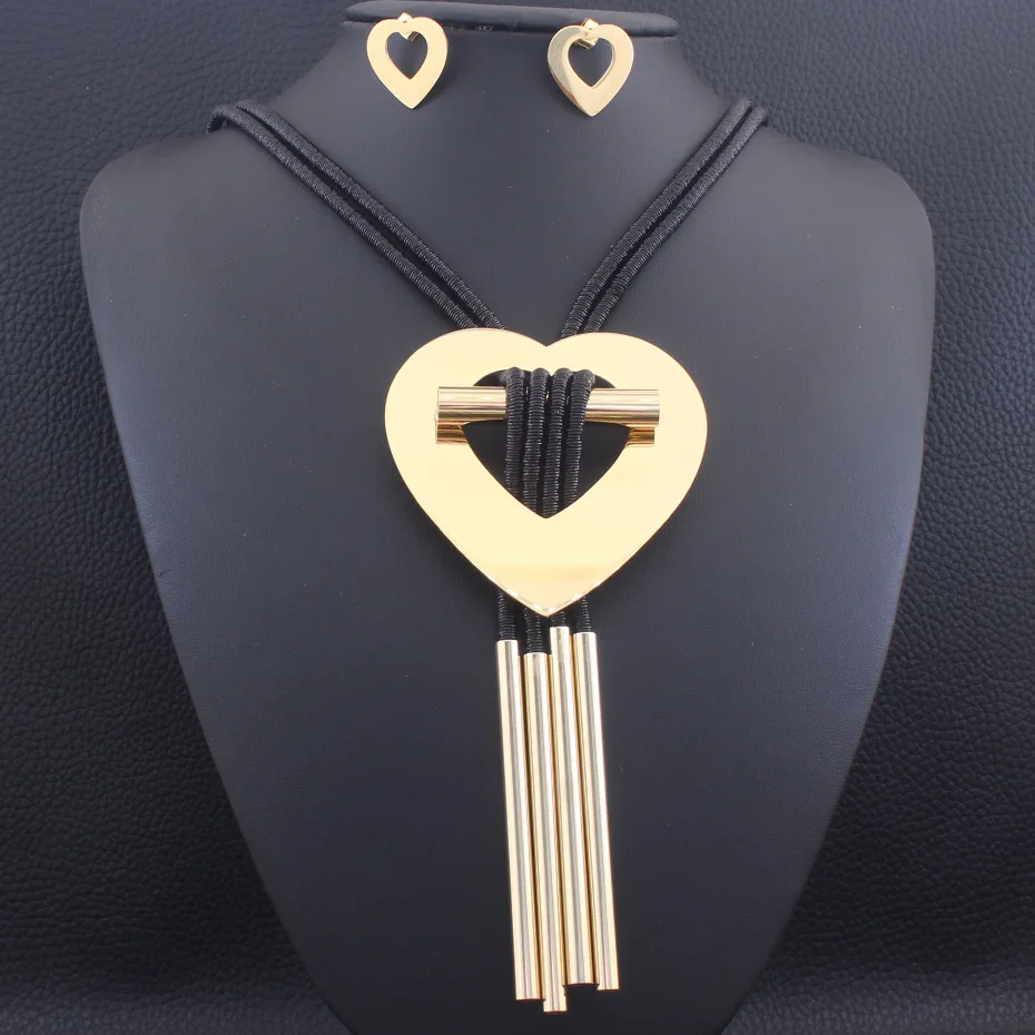 102CM Long Chains Sweater Round Heart Necklace & Stud Earrings Fashion Stainless Steel Jewelry Sets For Women SEDZCUCI
102CM Long Chains Sweater Round Heart Necklace & Stud Earrings Fashion Stainless Steel Jewelry Sets For Women SEDZCUCI