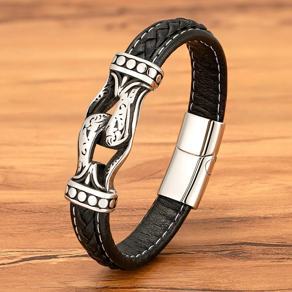 XQNI Trendy Leather Bracelets Men Stainless Steel Braided Wrap Rope Bangles For Male Female Bracelets Charm Jewelry Wristbands
XQNI Trendy Leather Bracelets Men Stainless Steel Braided Wrap Rope Bangles For Male Female Bracelets Charm Jewelry Wristbands