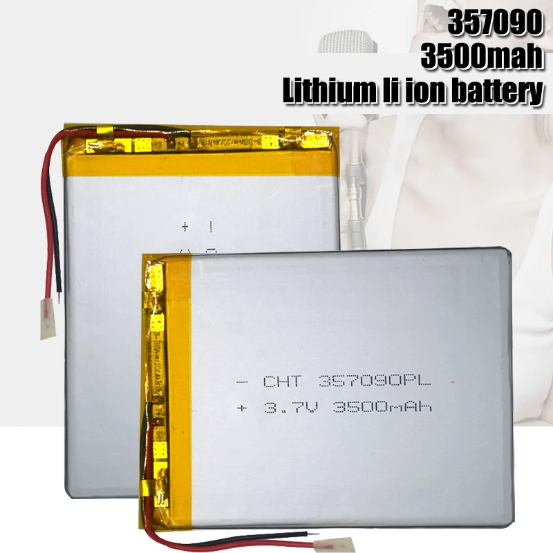 3.7V Lipo cells 357090 3500mah Lithium Polymer Rechargeable Batteries for Suo Lixin S18 7/8/9 inch Tablet pc MP3 Electric toys
3.7V Lipo cells 357090 3500mah Lithium Polymer Rechargeable Batteries for Suo Lixin S18 7/8/9 inch Tablet pc MP3 Electric toys