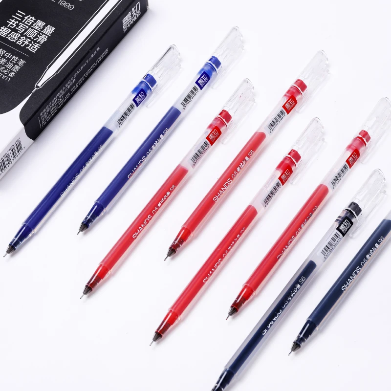 12Pcs/Set Needle Gel Pens Triangle Transparent Pen Holder 0.5MM Refill Black/Blue/Red Stationery Office Accessories Caneta
12Pcs/Set Needle Gel Pens Triangle Transparent Pen Holder 0.5MM Refill Black/Blue/Red Stationery Office Accessories Caneta
