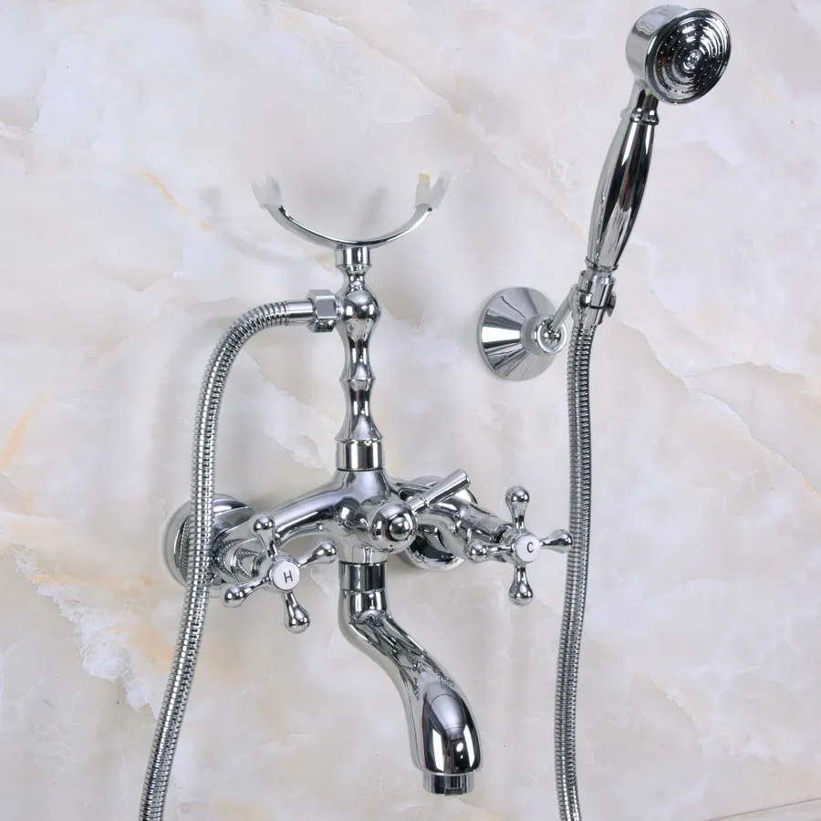 Polished Chrome Wall Mounted Bathroom Clawfoot Bathtub Faucet & Hand Shower Basin Sink Mixer Tap & Hand Shower zna233
Polished Chrome Wall Mounted Bathroom Clawfoot Bathtub Faucet & Hand Shower Basin Sink Mixer Tap & Hand Shower zna233