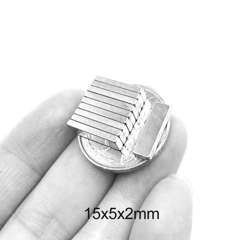 20/50/100//150/200/300PCS 15x5x2 Block Strong Magnetic Magnets 15mm*5mm Permanent Neodymium Magnet Sheet 15x5x2mm N35 15*5*2
20/50/100//150/200/300PCS 15x5x2 Block Strong Magnetic Magnets 15mm*5mm Permanent Neodymium Magnet Sheet 15x5x2mm N35 15*5*2
