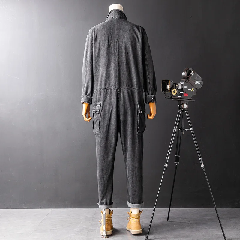 Vintage Men Denim Jumpsuit Casual Multi-Pockets Cargo Pants Fashion Blue Single Breasted Loose Long Sleeve Overalls M-2XL
Vintage Men Denim Jumpsuit Casual Multi-Pockets Cargo Pants Fashion Blue Single Breasted Loose Long Sleeve Overalls M-2XL