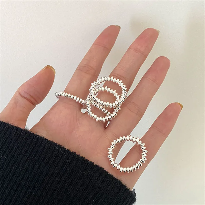 Minimalist Oval Silver 925 Bead Handmade Elastic Rope Ring Women Finger Jewelry, New Women's Ring 2023 Trend Silver Accessories
Minimalist Oval Silver 925 Bead Handmade Elastic Rope Ring Women Finger Jewelry, New Women's Ring 2023 Trend Silver Accessories