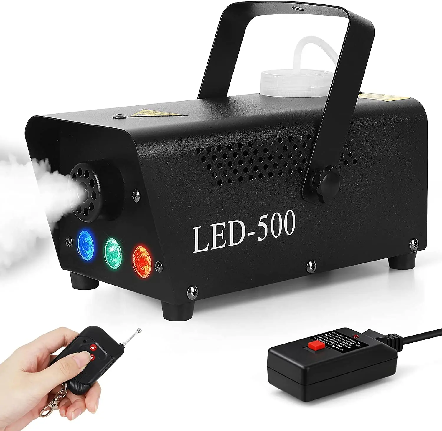 Fog Machine With RGB LED Lights, Wireless Remote Control Mini DJ Smoke Machine For Thanksgiving Halloween Christmas Party Fogger
Fog Machine With RGB LED Lights, Wireless Remote Control Mini DJ Smoke Machine For Thanksgiving Halloween Christmas Party Fogger