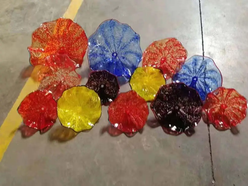 Modern Hand Made Blown Glass Flower Plates Hand Blown Glass Flower Wall Art Plates
Modern Hand Made Blown Glass Flower Plates Hand Blown Glass Flower Wall Art Plates