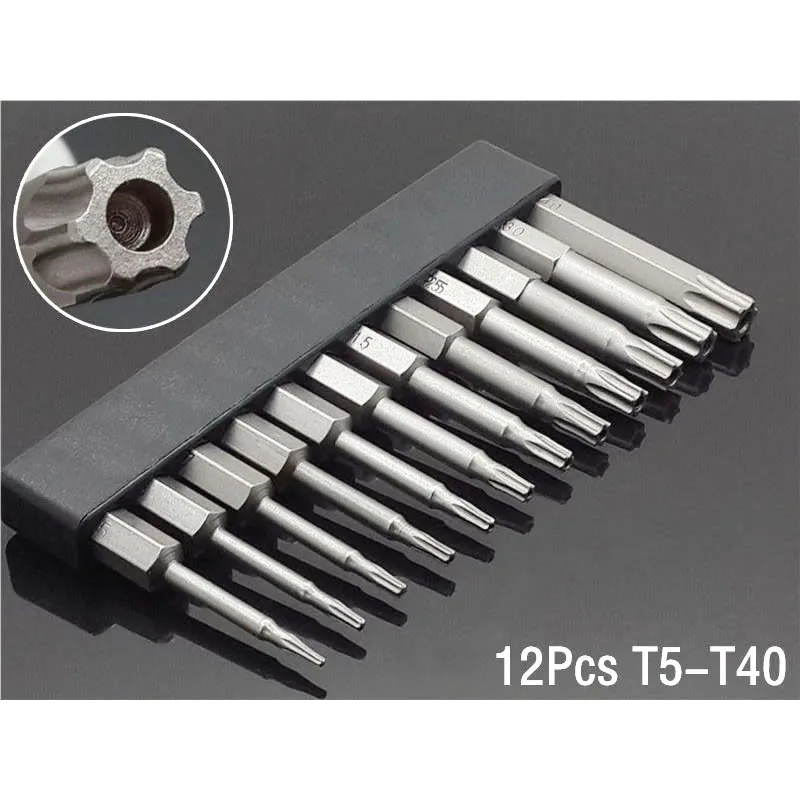 50mm 8Pcs OR 12Pcs Set Security Tamper Proof Magnetic Screwdriver Drill Bit Screw Driver Bits Hex Torx Flat Head 1/4" Hand Tools
50mm 8Pcs OR 12Pcs Set Security Tamper Proof Magnetic Screwdriver Drill Bit Screw Driver Bits Hex Torx Flat Head 1/4" Hand Tools