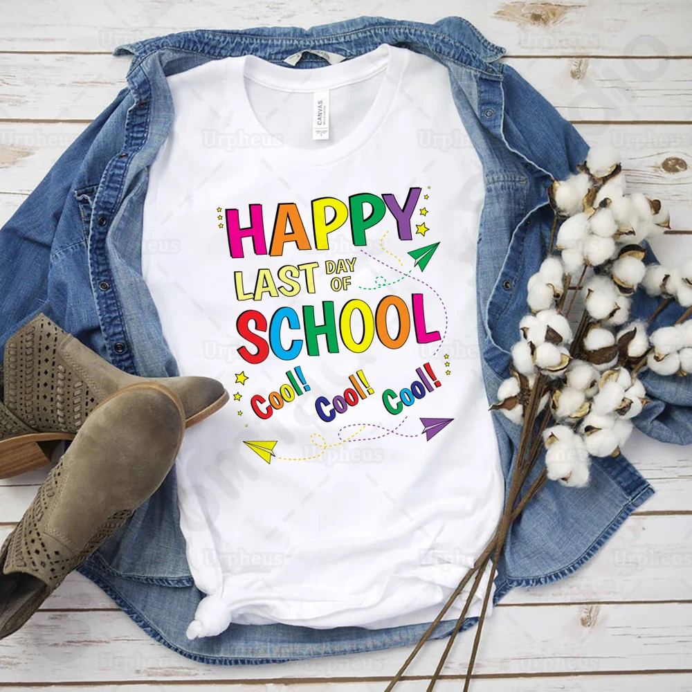 100% Cotton Happy Last Day of School Teacher Shirt End of School Graduation Graphic T Shirts
100% Cotton Happy Last Day of School Teacher Shirt End of School Graduation Graphic T Shirts