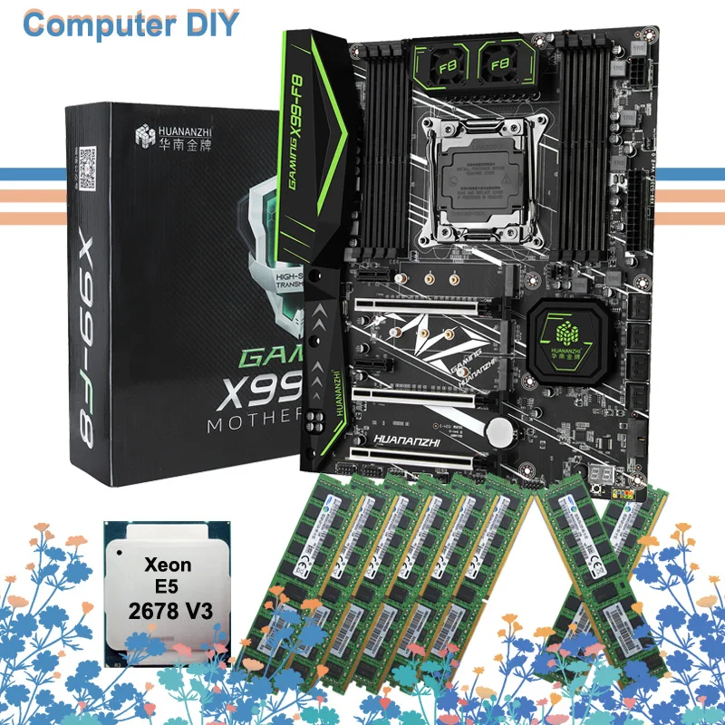 Материнская плата HUANANZHI X99-F8, процессор Intel Xeon 2678 V3, ОЗУ 128 ГБ (8*16 ГБ), DDR4
Материнская плата HUANANZHI X99-F8, процессор Intel Xeon 2678 V3, ОЗУ 128 ГБ (8*16 ГБ), DDR4