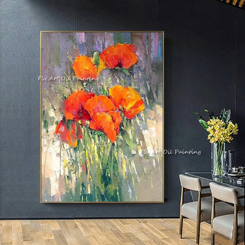 100% Handmade Large Orange Flower Knife Oil Painting Thick Abstract New Picture Home Decor For Living Room As Unique Gift
100% Handmade Large Orange Flower Knife Oil Painting Thick Abstract New Picture Home Decor For Living Room As Unique Gift