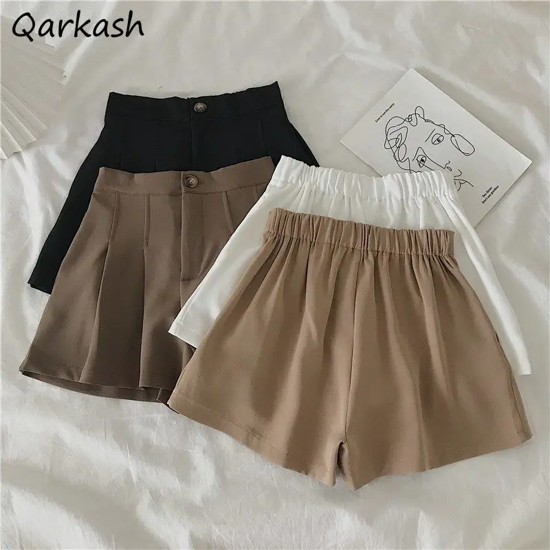 Shorts Women Solid Elastic Waist Summer Japan Style Minimalist Loose All-match College Ladies Casual Popular 4 Colors Bottom Ins
Shorts Women Solid Elastic Waist Summer Japan Style Minimalist Loose All-match College Ladies Casual Popular 4 Colors Bottom Ins