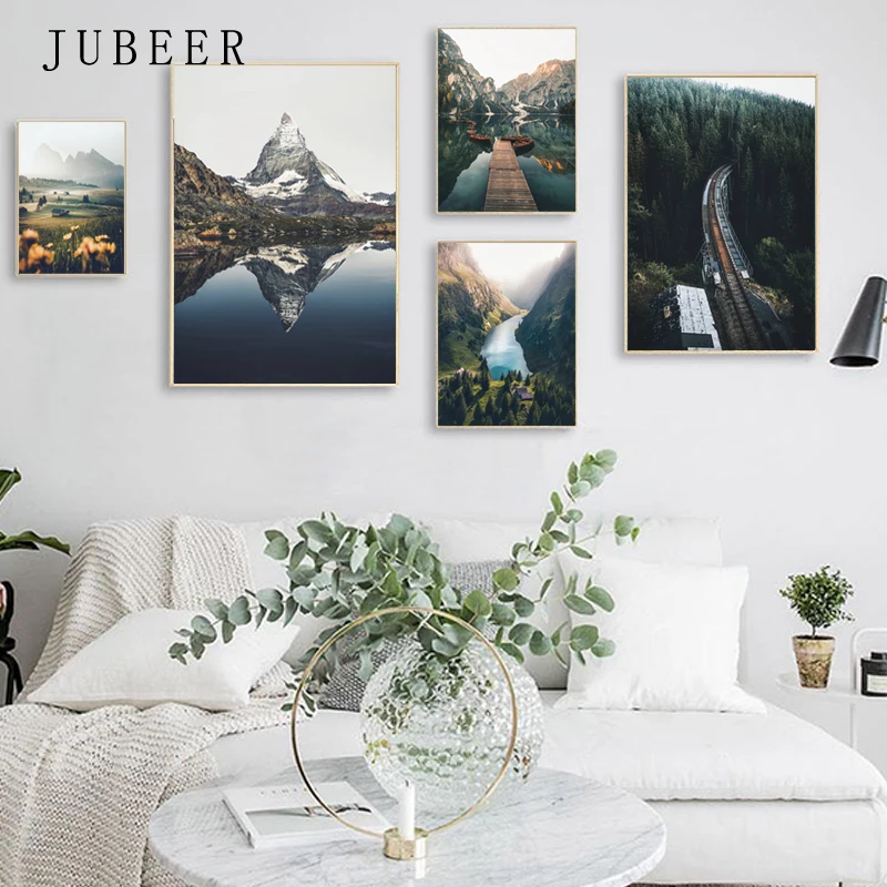 Landscape Canvas Poster Wall Art Nordic Mountain Lake Forest Print Painting Scandinavian Rural Decoration Picture Home Decor
Landscape Canvas Poster Wall Art Nordic Mountain Lake Forest Print Painting Scandinavian Rural Decoration Picture Home Decor