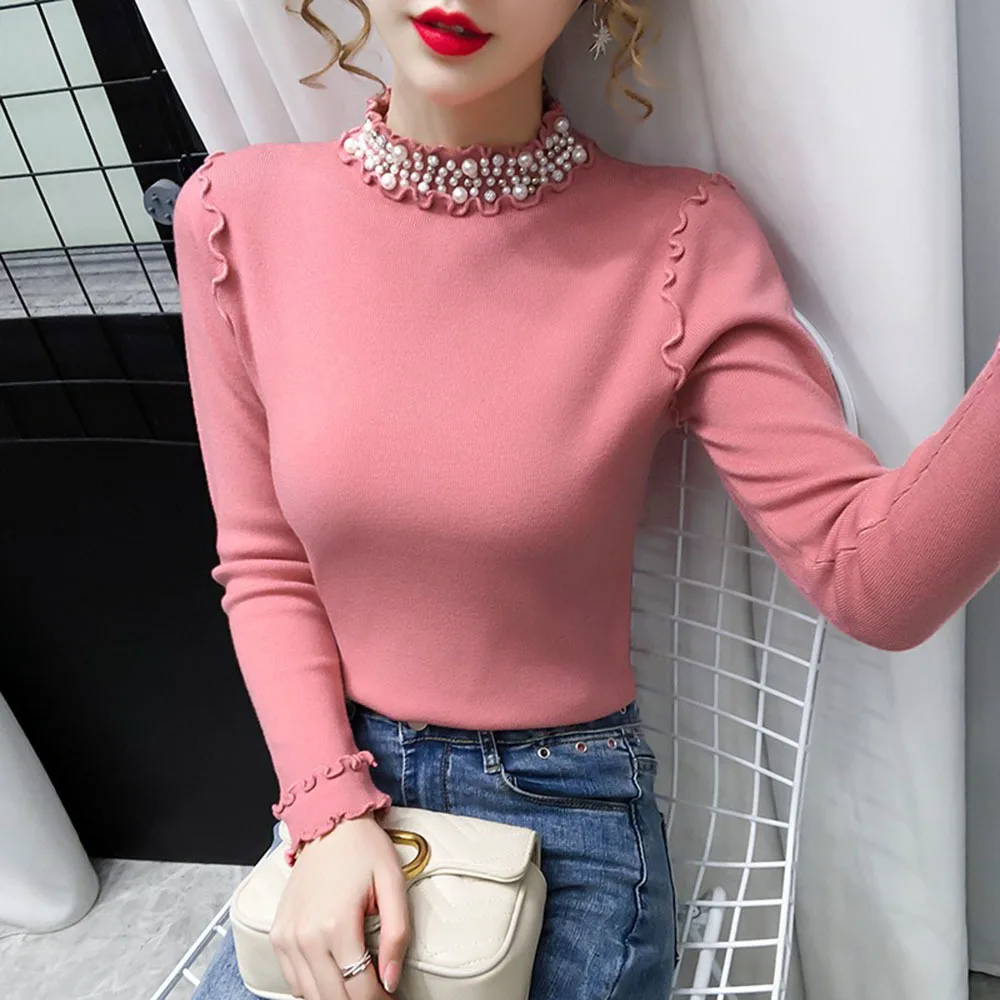 2022 New Autumn Winter Women Pullover Sweater Beaded Neck Top Elegant Lady Long Sleeve Sweater Jumper Casual Warm Pull Femme
2022 New Autumn Winter Women Pullover Sweater Beaded Neck Top Elegant Lady Long Sleeve Sweater Jumper Casual Warm Pull Femme