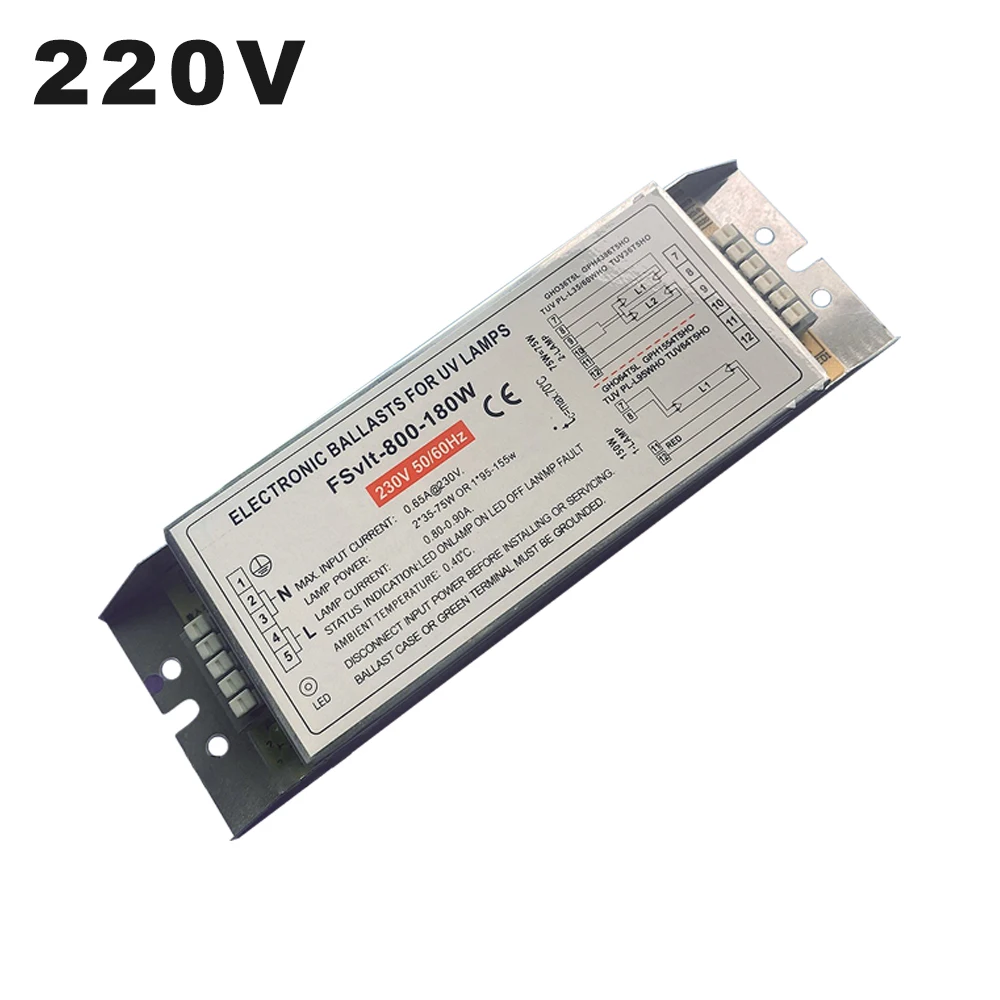 AC220V 180W Electronic Ballast UV Lamp Ballast 2G11 Ultraviolet Sterilizing Light Ballast For 4 Pins Square Ultraviolet Light
AC220V 180W Electronic Ballast UV Lamp Ballast 2G11 Ultraviolet Sterilizing Light Ballast For 4 Pins Square Ultraviolet Light